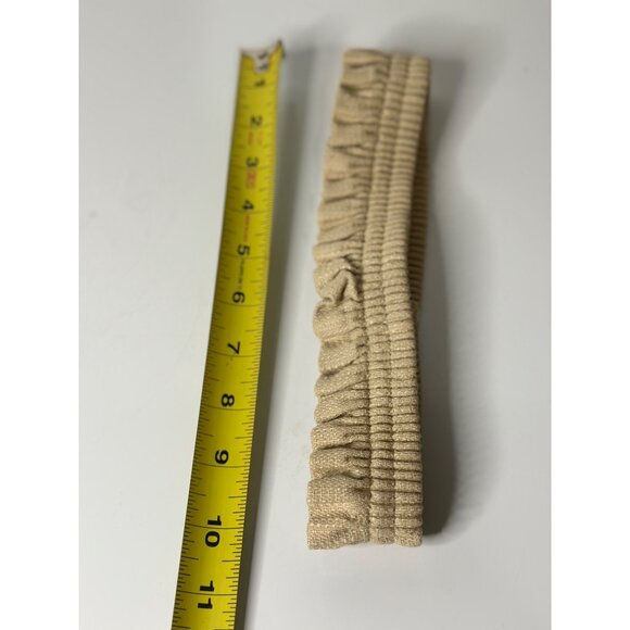 Longaberger Tan Elastic Band Ruffle Basket Accessory 10" - Picture 4 of 4